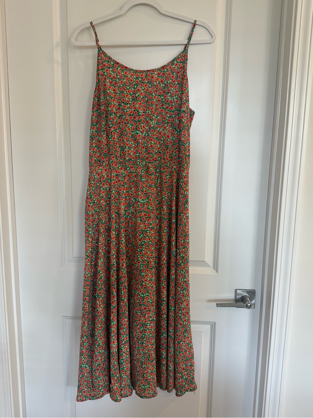 Molly Bracken Floral Midi Dress-Lace-up Back